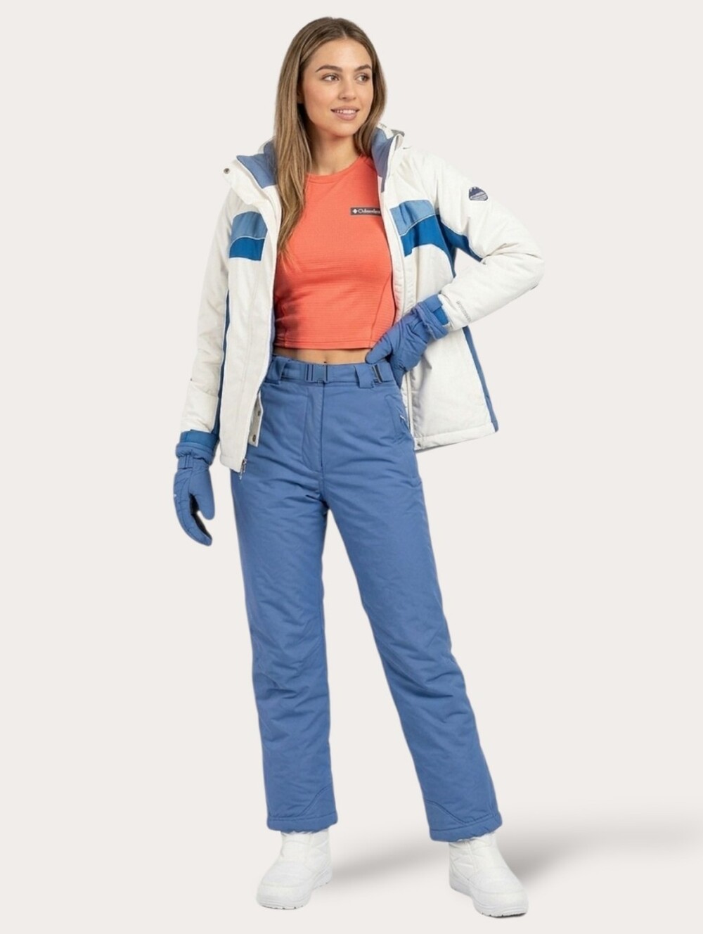 True 80's COLUMBIA JUNIOR SKI JACKET + SKI SNOWPANTS SET